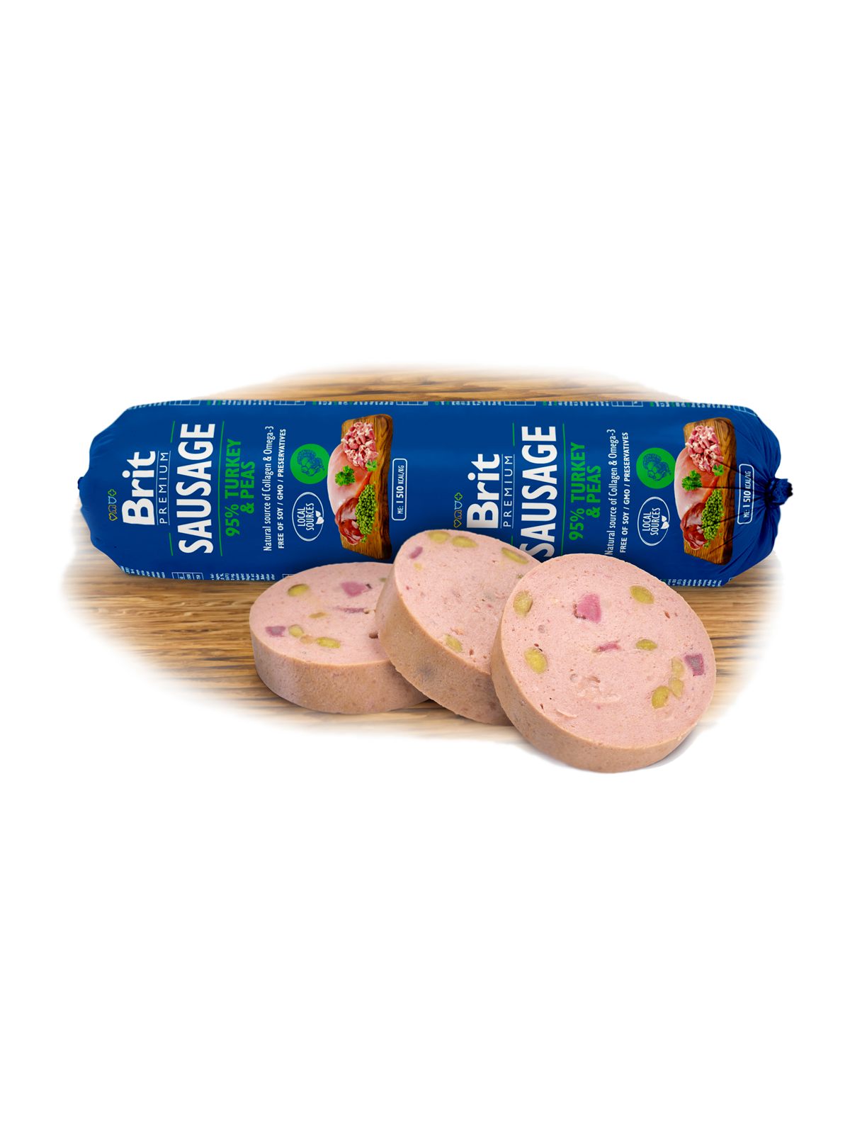 Brit Premium Sausage Turkey & Pea Dog 12 x 800 g