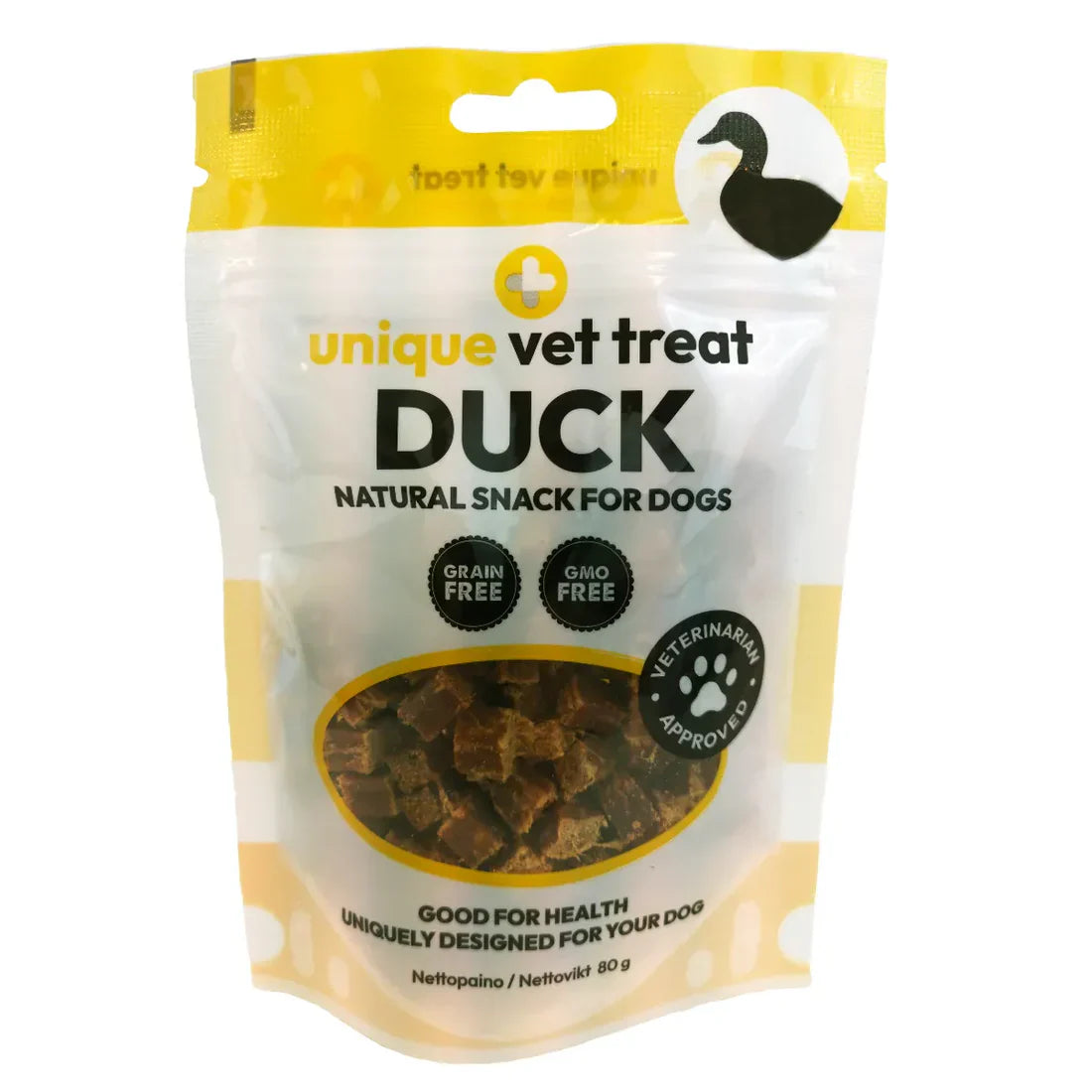 Unique vet treat Duck 80 g for dogs