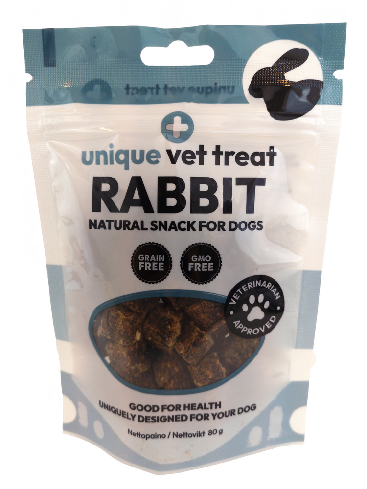 Unique Vet Treat Rabbit jäneseliha maius koerale 80g