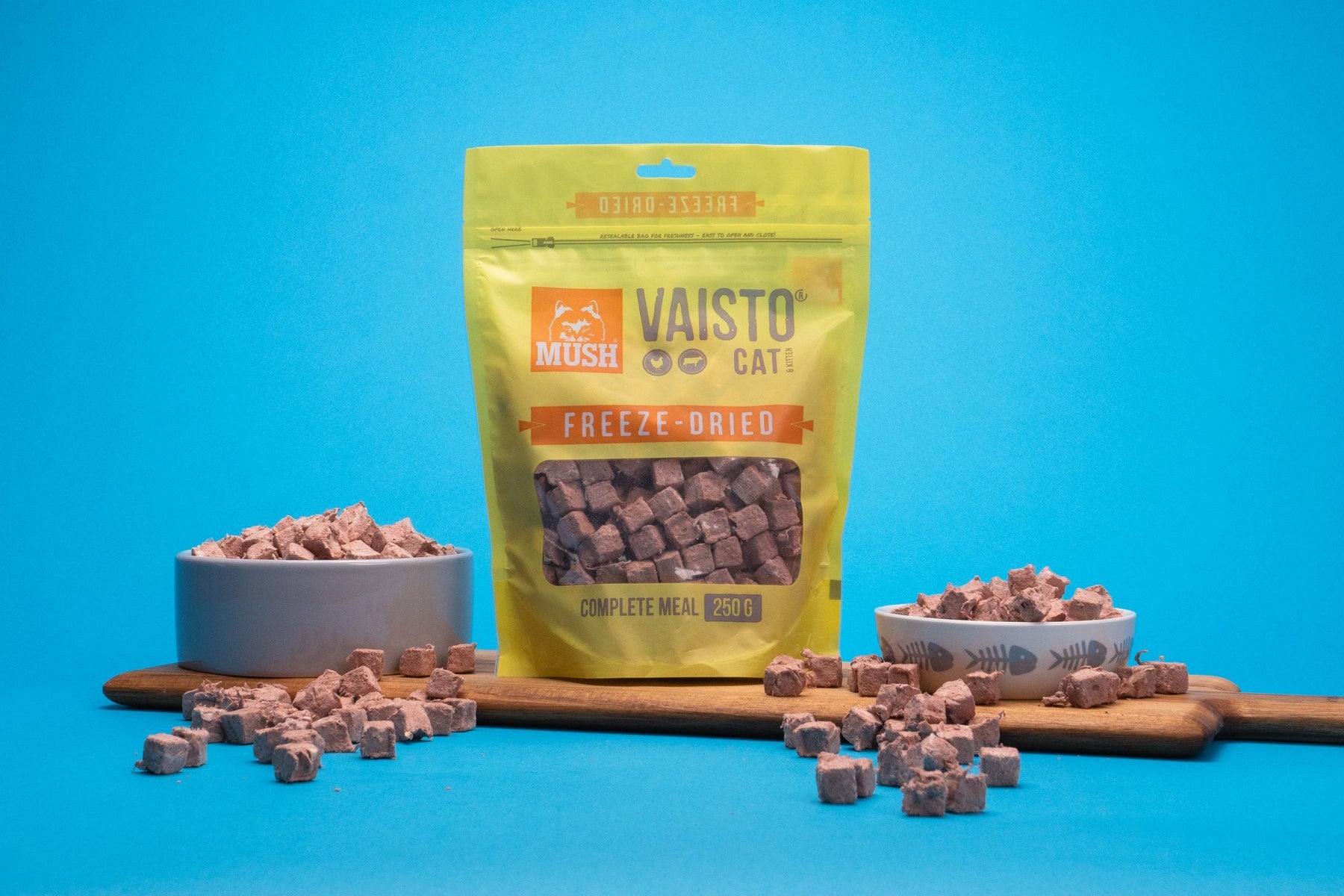 MUSH Vaisto Cat gul frystorkad (kyckling-nöt) 250 g för katter