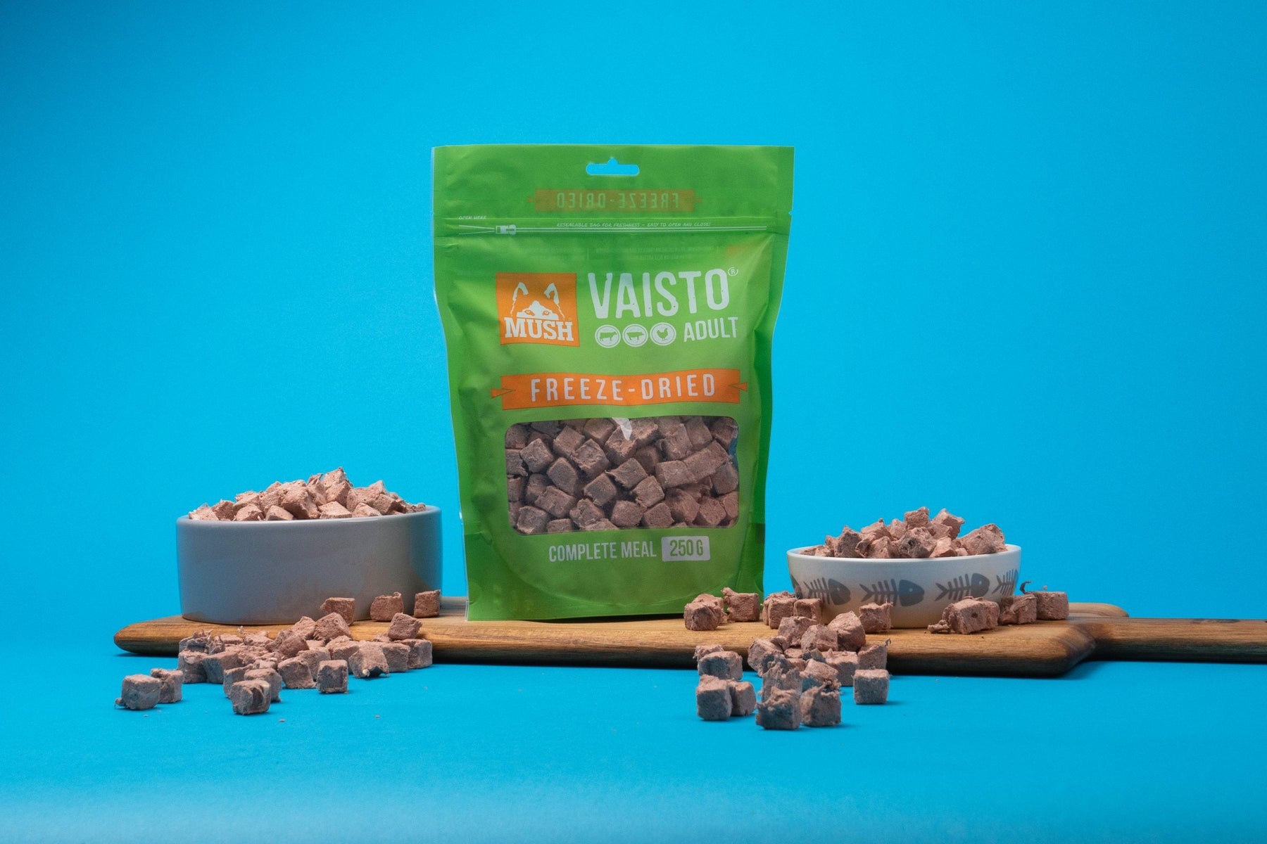MUSH Vaisto grön frystorkad (nöt-gris-kyckling) 250 g för hundar