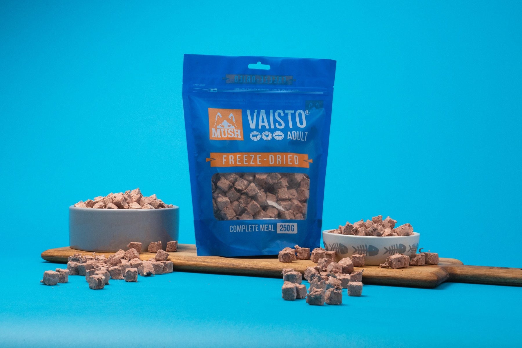 MUSH Vaisto blå frystorkad (nöt-kalkon-lax) 800 g för hundar