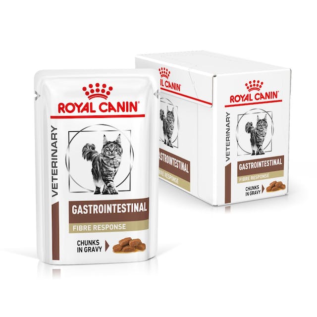 Royal Canin Veterinary Diets Gastrointestinal Fiber Response kastmes märgoit kassidele 12 × 85 g MULTIPAKK