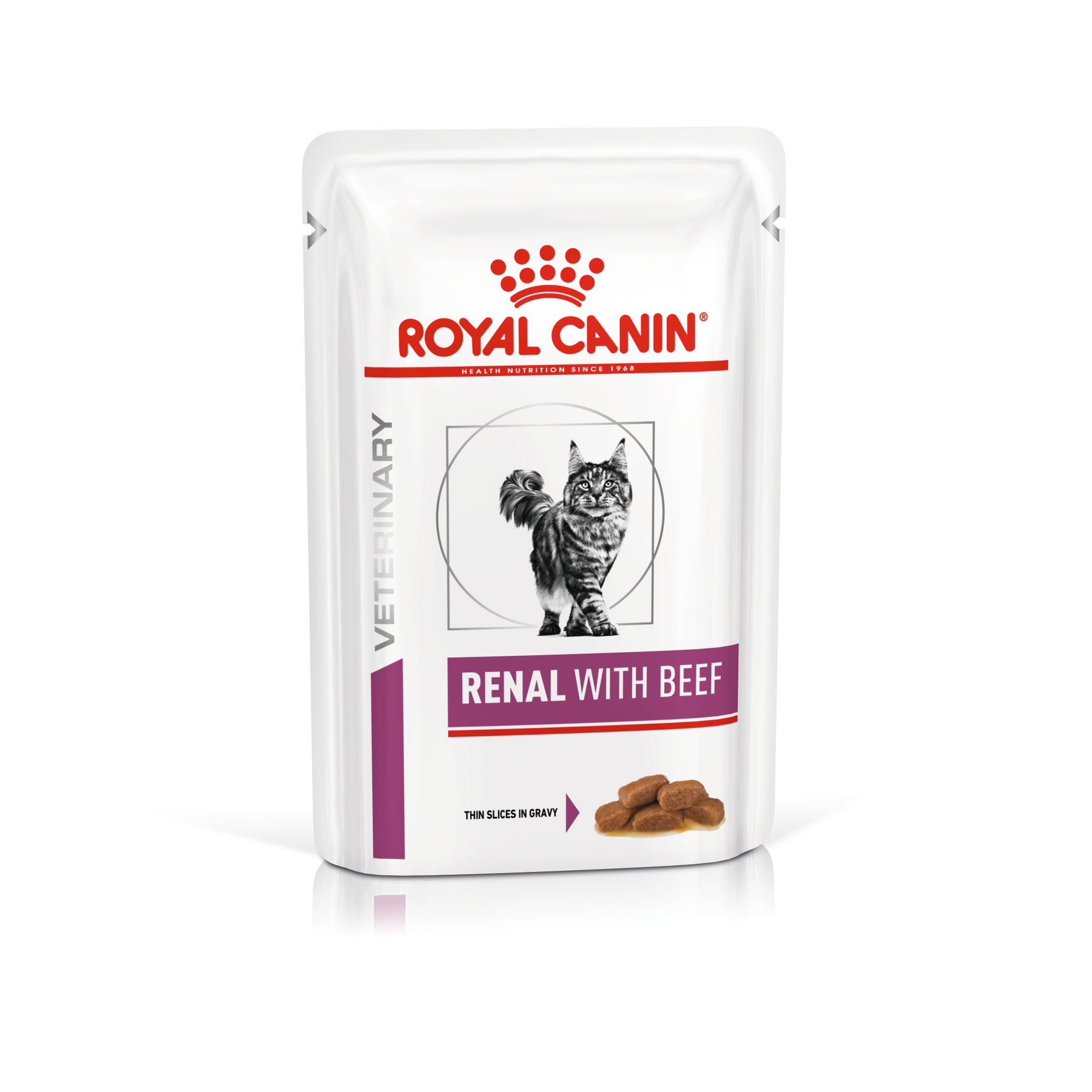 Royal Canin Veterinary Diets Vital Renal Beef märgtoit kassidele 12 × 85 g MULTIPAKK