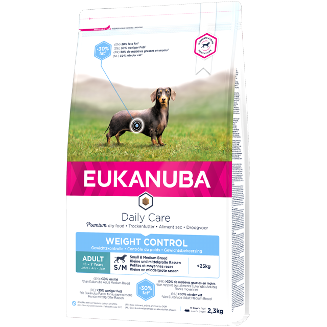 Eukanuba Canine Daily Care Weight Control Small & Medium 2,3 kg för hundar