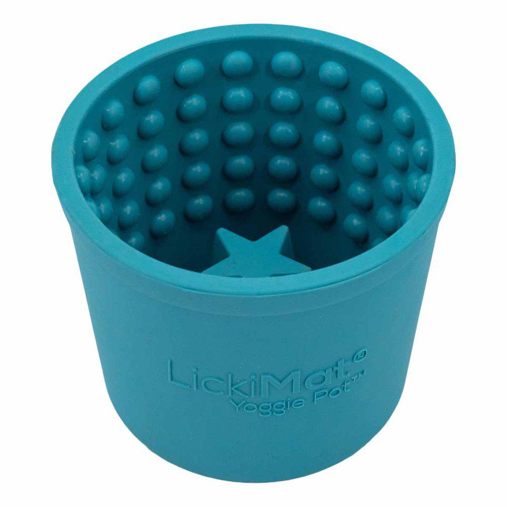 LickiMat Yoggie Pot turkos 9,5 x 9 cm för hundar