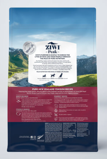 ZiwiPeak Air-Dried Hjort 1 kg för hundar