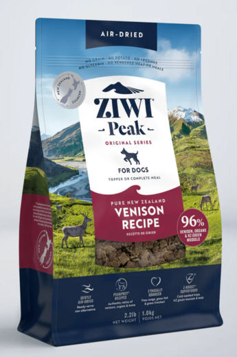 ZiwiPeak Air-Dried Hjort 1 kg för hundar