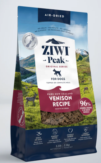 ZiwiPeak Air-Dried Hjort 2,5 kg för hundar