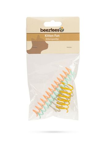 Beeztees Spiral Spring Toy for Kittens, 4-pack