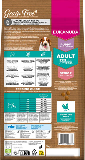 Eukanuba Adult Small/Medium Grain Free Ocean Fish torrfoder för hund