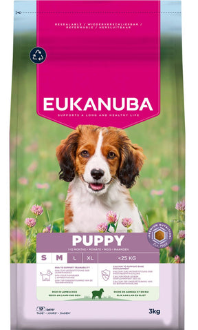 Eukanuba Puppy Small/Medium Lamb & Rice torrfoder för hund