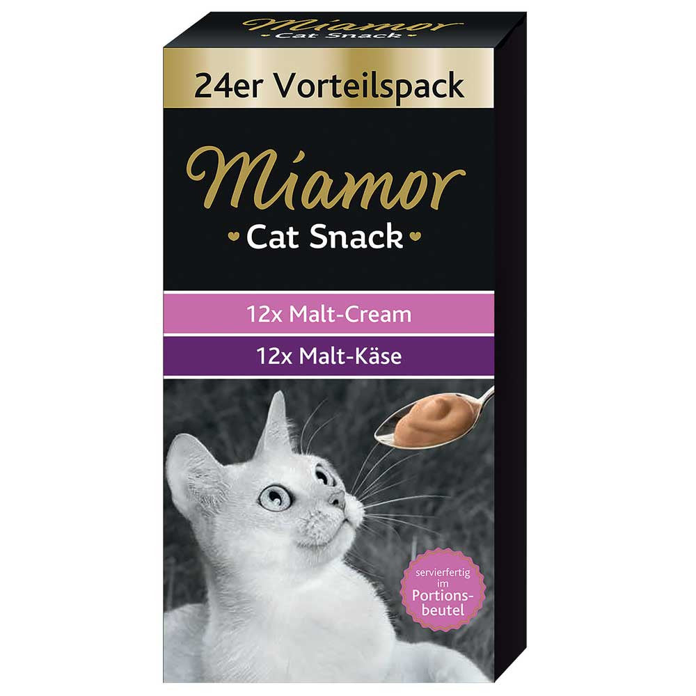 Miamor Cat Cream Malt-Cheese Variety Pack 24 x 15 g