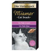 Miamor Cat Cream Malt-Cheese Variety Pack 24 x 15 g