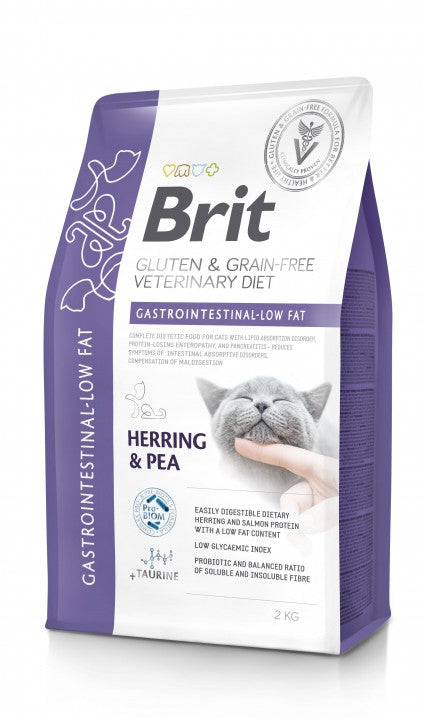 Brit Gastrointestinal-Low Fat Sill & Ärt 2 kg för katter
