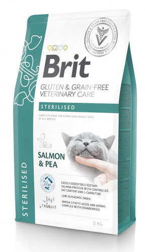Brit Sterilised Salmon & Pea dry food for cat