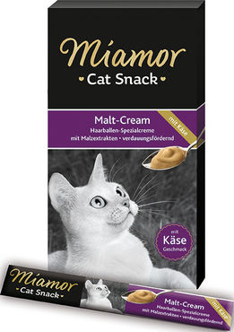 Miamor Cat Cream Malt med Ost 6 x 15 g för katter