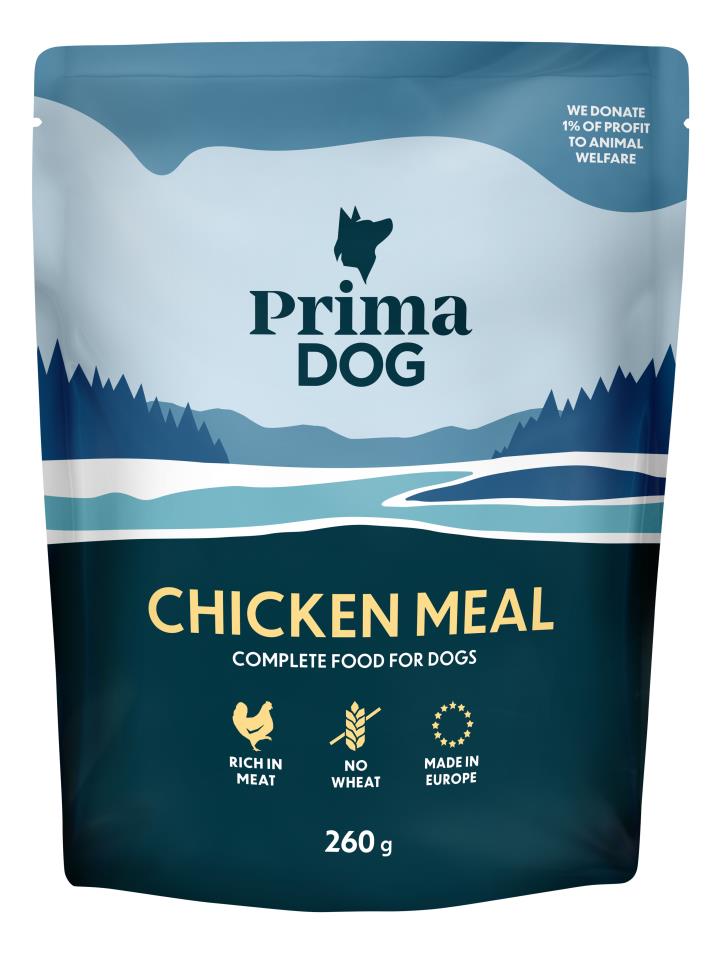 PrimaDog Chicken Meal Pouch Våtfoder för hund 260 g