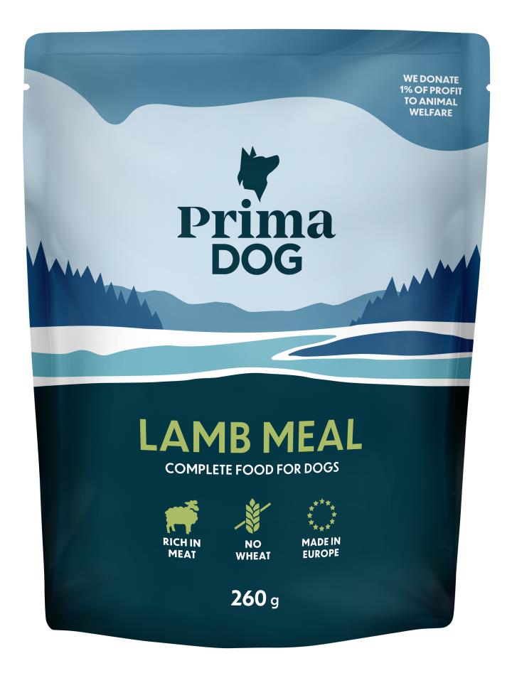 PrimaDog Lamb Meal våtfoder för hundar 12 x 260 g