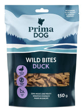 PrimaDog Wild Bites anka och solhatt 150 g för hundar
