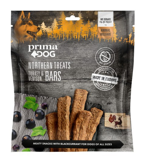 PrimaDog Northern Treats kalkon- och viltgodis 200 g för hundar