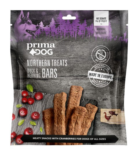 PrimaDog Northern Treats anka-sillgodis 200 g för hundar