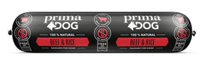 PrimaDog Nöt-ris korv för hundar 800 g