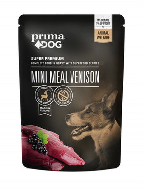 PrimaDog Mini Meal Hjort i sås för hundar 85 g