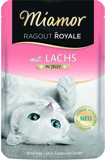 Miamor Ragout Royale i gelé lax 22 x 100 g för katter