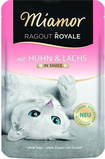 Miamor Ragout Royale i sås kyckling & lax 22 x 100 g för katter