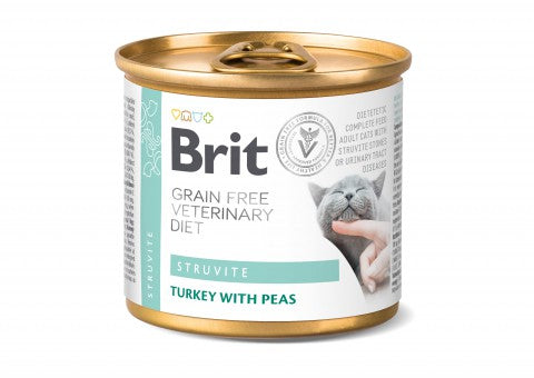 Brit Veterinary Diet Struvite turkey with peas för katter 200 g