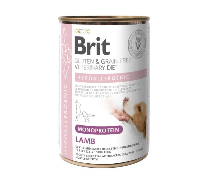 Brit Veterinary Diet Hypoallergenic Lamb för hundar 6 x 400 g