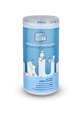 Pet Clean torrschampowipes 50 st för hundar och katter
