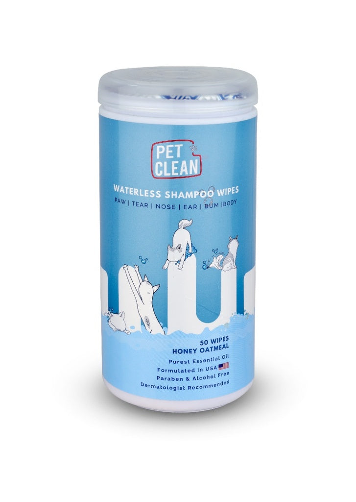 Pet Clean torrschampowipes 50 st för hundar och katter