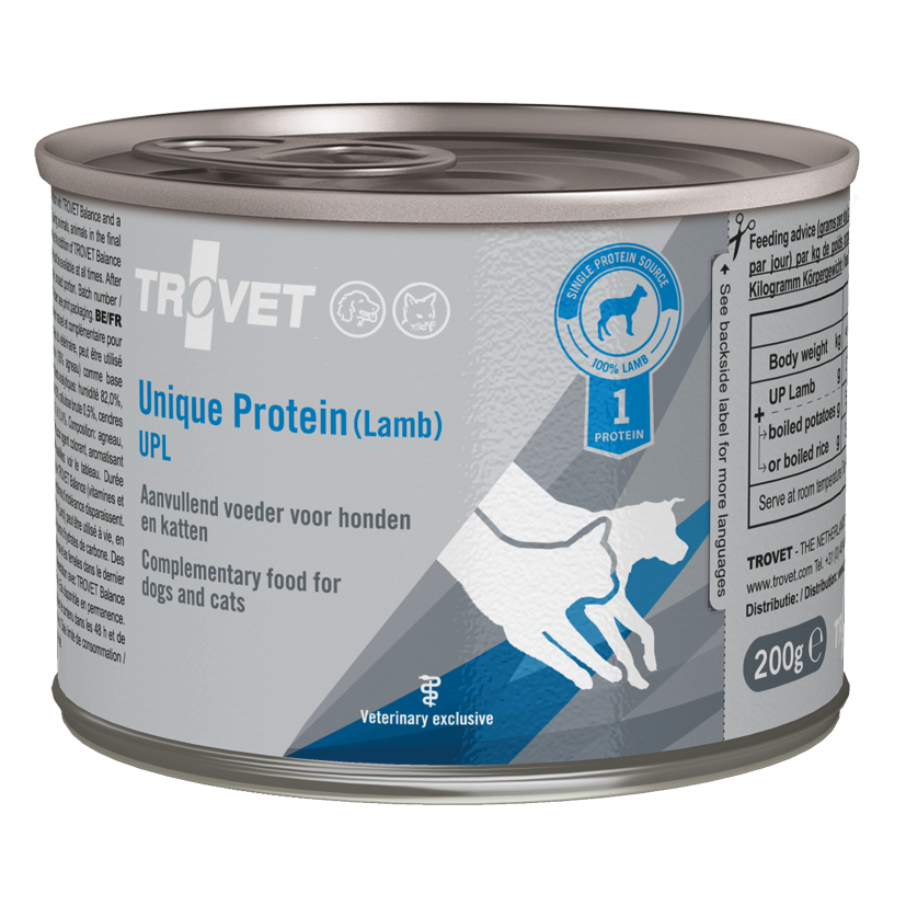 Trovet Unique Protein UPL lamm 6 x 200 g för hundar och katter