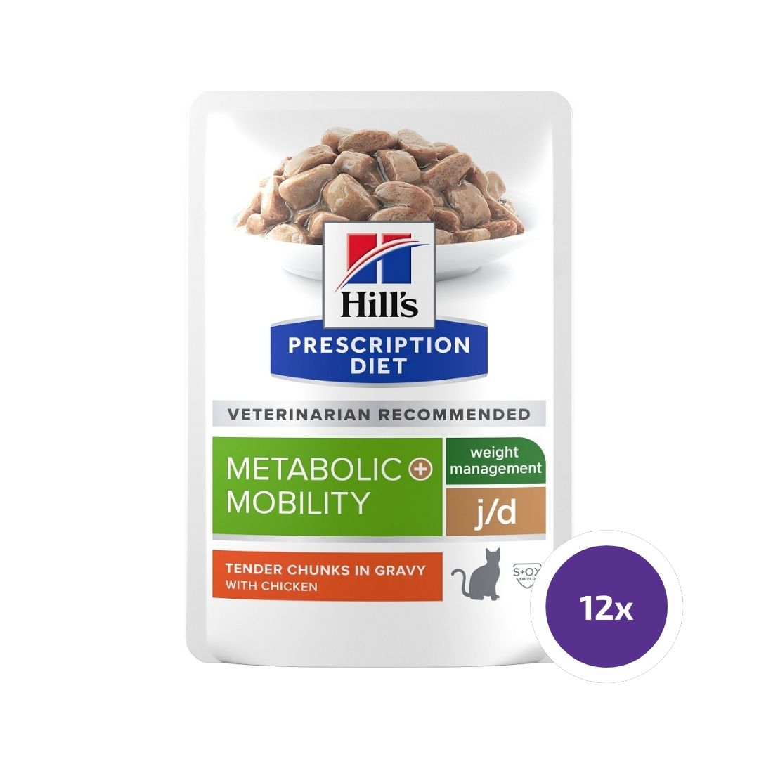 Hill's Prescription Diet Metabolic + Mobility våtfoder med kyckling för katter 12 x 85 g