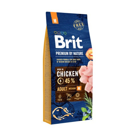 Brit Premium by Nature Adult M 15 kg för hundar