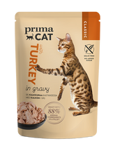 PrimaCat Classic Kalkon i sås för katter 85 g
