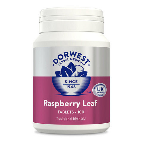 Dorwest Raspberry Leaf 100 tabletter för hundar