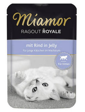 Miamor Ragout Royale i Gelé Kitten Nötkött 100 g för kattungar