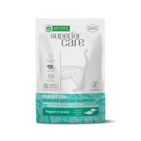 Nature's Protection Superior Care Kitten Immune System Tonfisk & Havsaborre toppning för katter 70 g