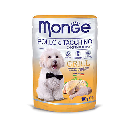 Monge Grill Kana & Kalkkuna Koiralle 24 x 100 g