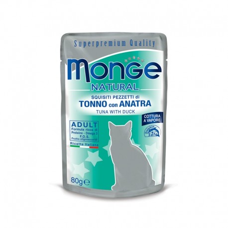 Monge Natural Tonfisk & Anka 80 g för katter
