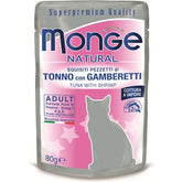 Monge Natural Tonfisk & Räka 24 x 80 g för katter