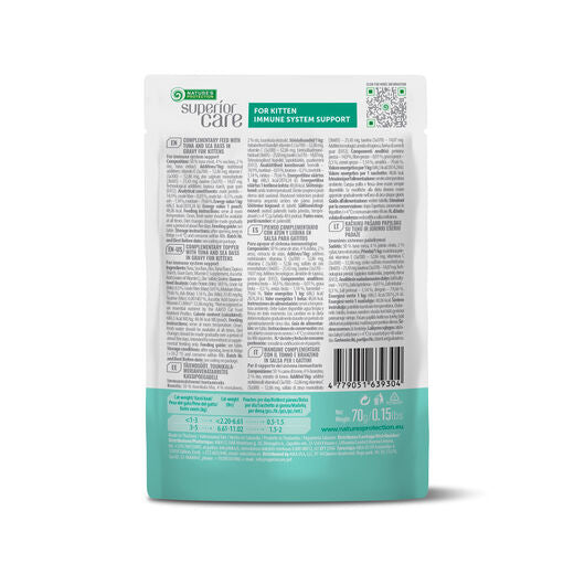 Nature's Protection Superior Care Kitten Immune System Tonfisk & Havsaborre toppning för katter 70 g