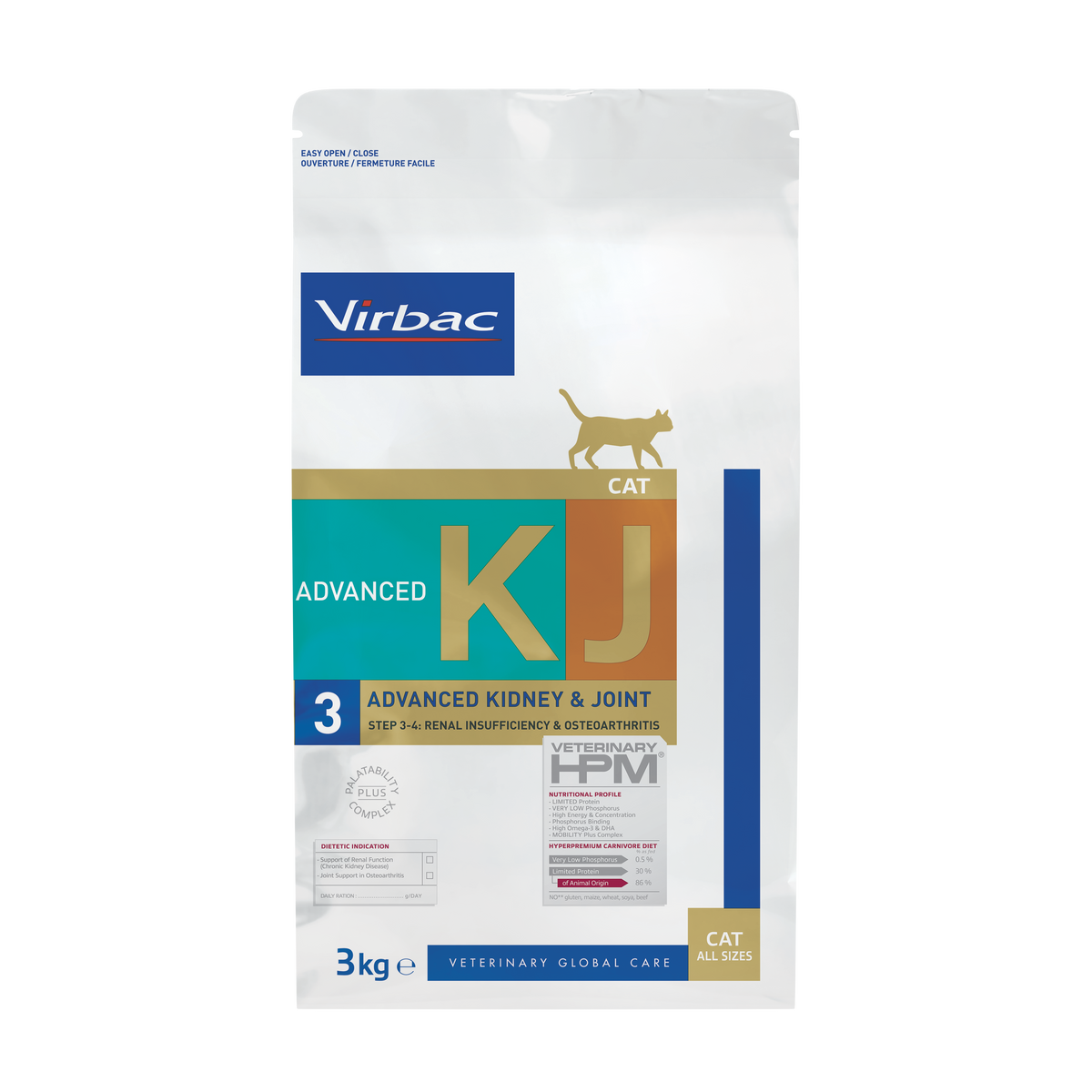 Virbac Veterinary HPM Advanced Kidney & Joint KJ3 för katt