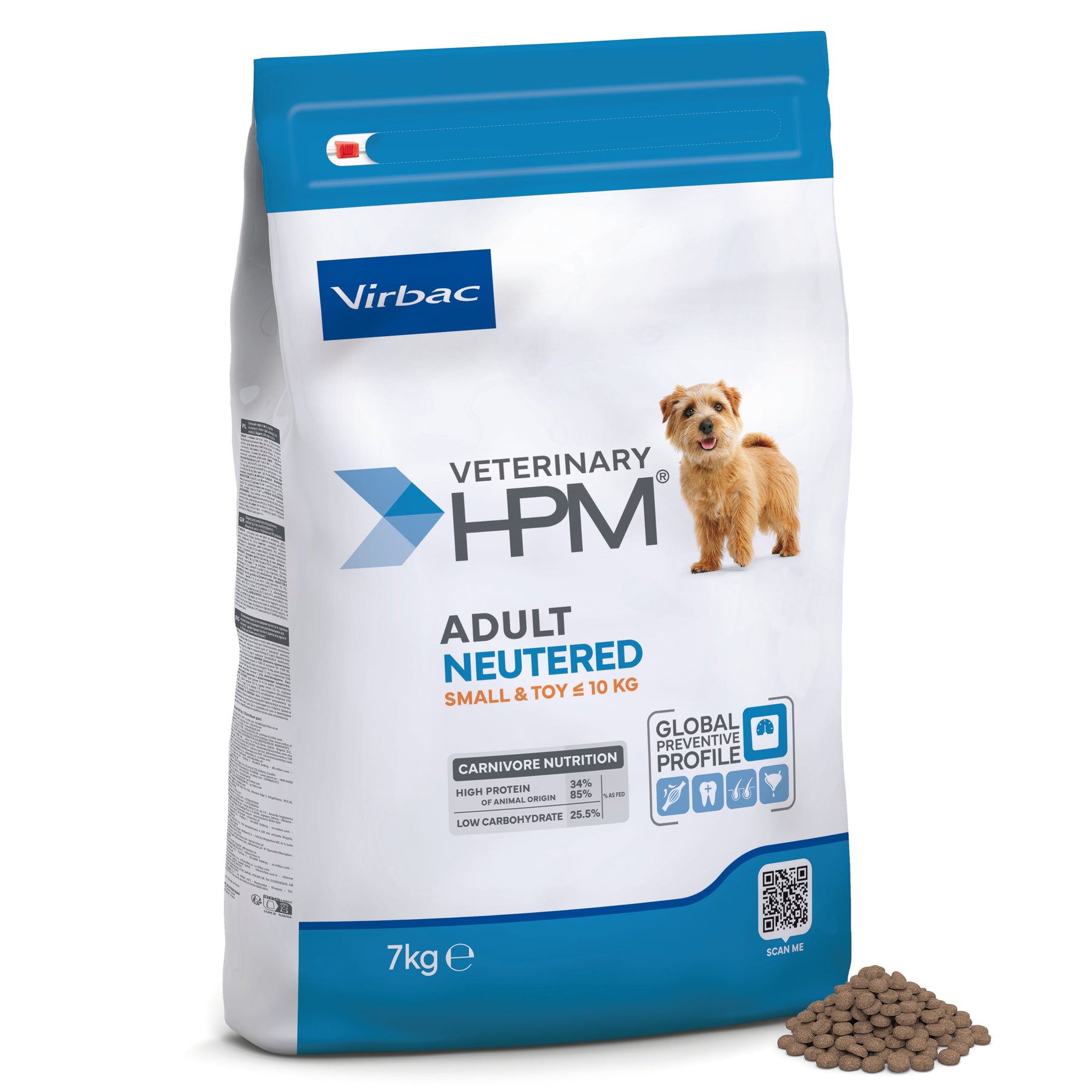 Virbac Veterinary HPM Adult Neutered Small & Toy torrfoder för hund 7 kg