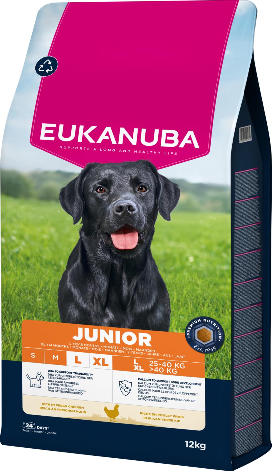 Eukanuba Junior Large Breed Chicken dry dog food 12 kg