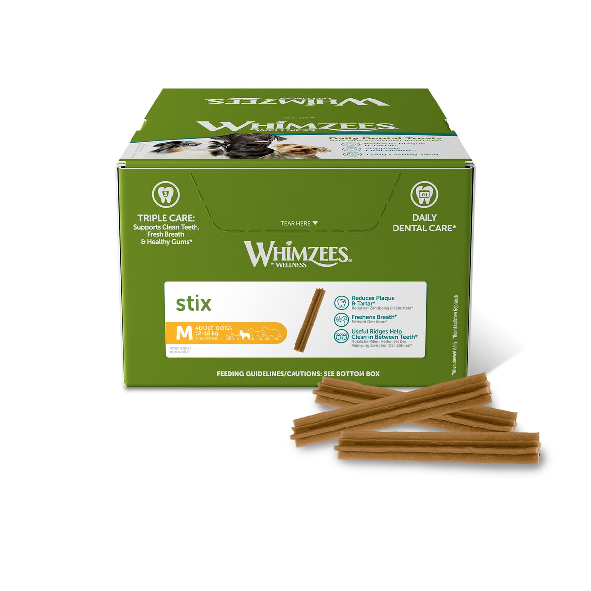Whimzees tandvårdsstick M 100 st
