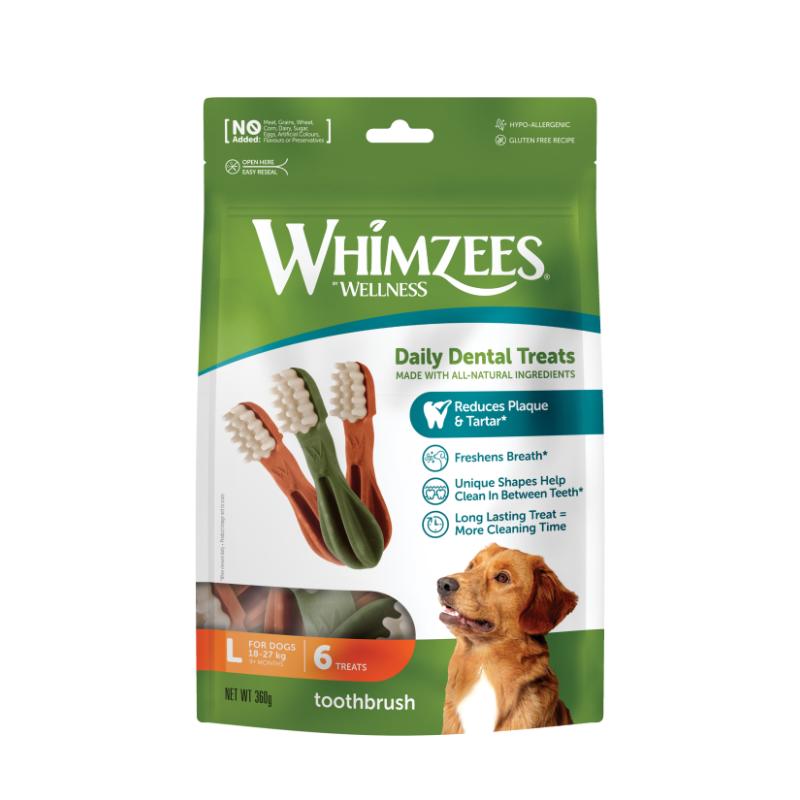 Whimzees tandborst-tugg L 6 st